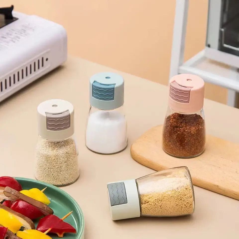 Metering Salt Shaker, Quantitative Salt Shaker, Press Salt Shaker, Seasoning Spice Jar Can, Kitchen Spice Seasoning Bottle, Push Type Salt Dispenser, Cap Sealed Cruet Condiment Seasoning Jars Metering Salt Shaker, Quantitative Salt Shaker, Press Salt Shaker, Seasoning Spice Jar Can, Kitchen Spice Seasoning Bottle, Push Type Salt Dispenser, Cap Sealed Cruet Condiment Seasoning Jars